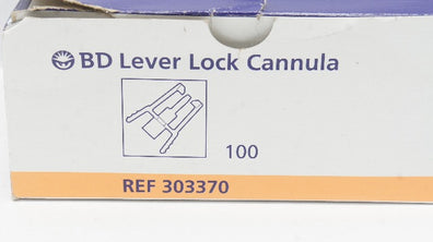 BD 303370 Lever Lock Cannula - Box of 87